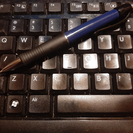 Pen and keyboard