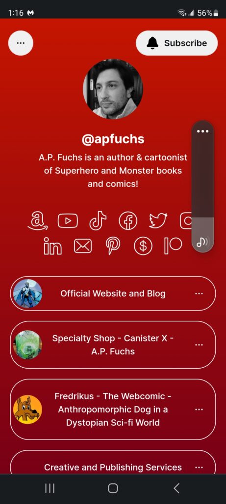 A.P. Fuchs LinkTree Screenshot