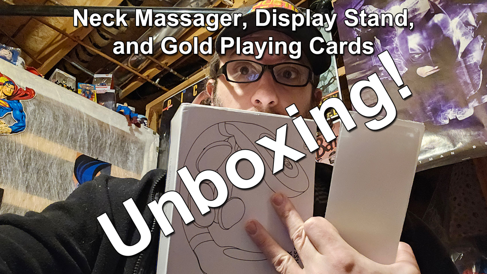 Canister X Mailbag - Neck Massager, Display Stand, and Gold Playing Cards Unboxing - 02072024 thumbnail