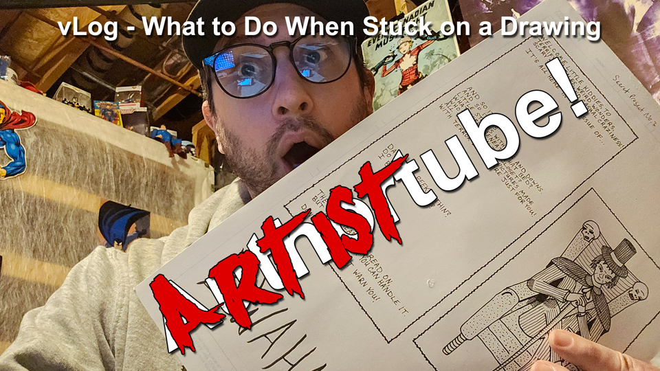 vLog authortube booktube artisttube what to do when stuck on a drawing thumbnail