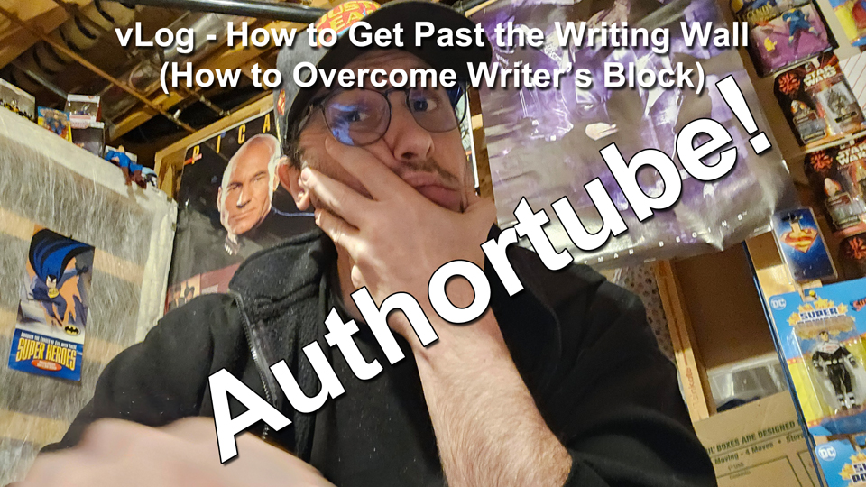 vLog authortube booktube how to get past the writing wall writers block thumbnail