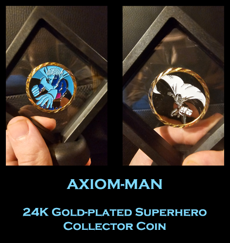 axiom-man superhero collector coin